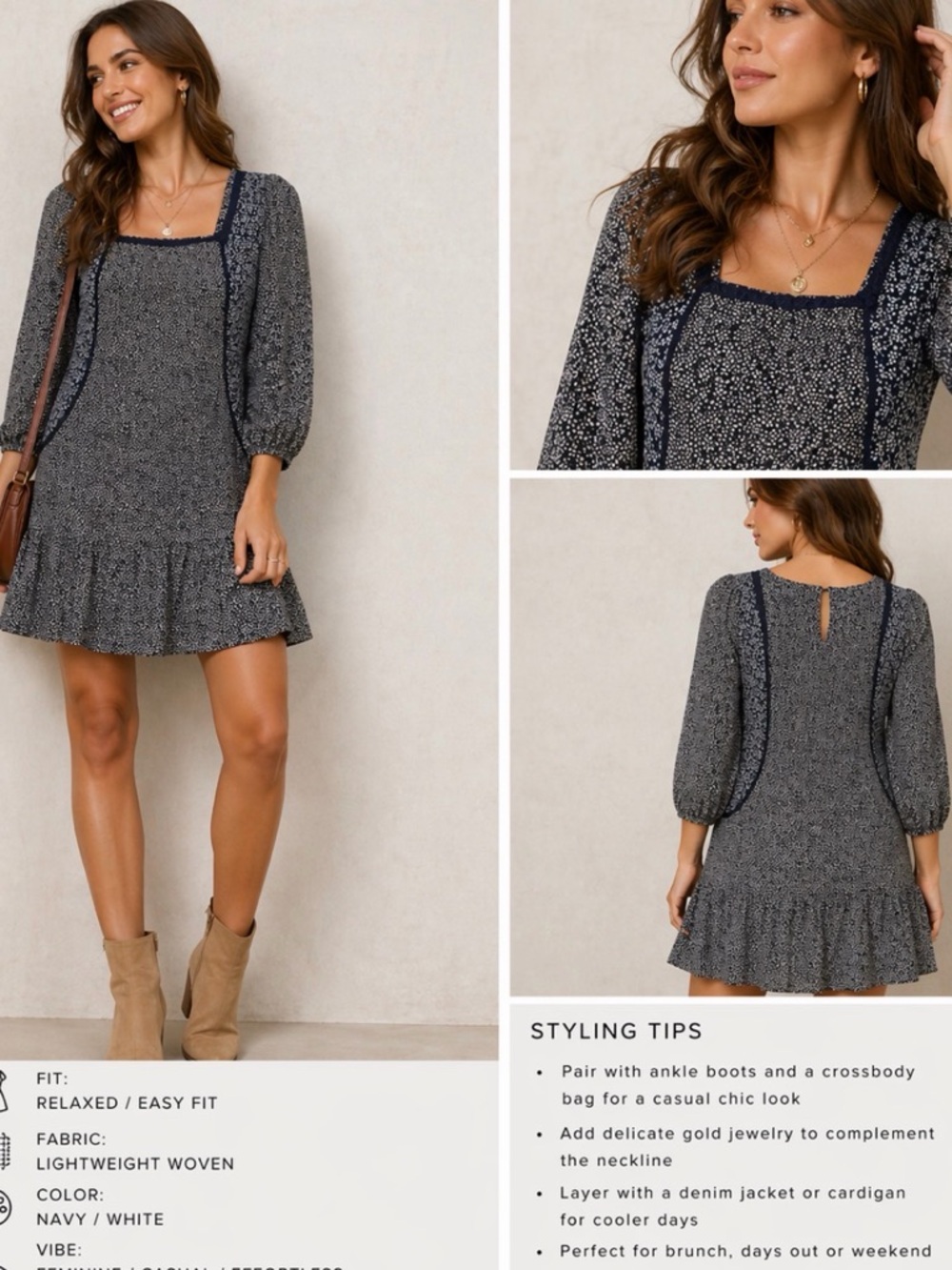 Holding Horses Anthropologie Boho Mini Dress –‎ Size 4